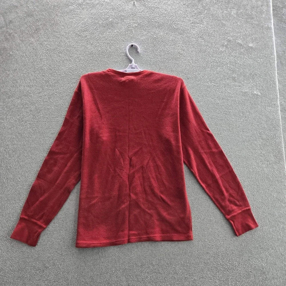 Polo Ralph Lauren Men Sleepwear M Red Embroidered Pajama Shirt Logo Long Sleeve